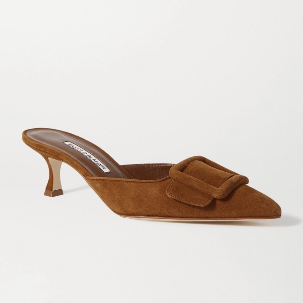 Brown Suede Maysale Manolo Blahnik
